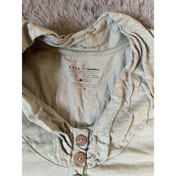 Neon Buddha sea foam green Henley button mini dress size medium - Picture 8 of 8